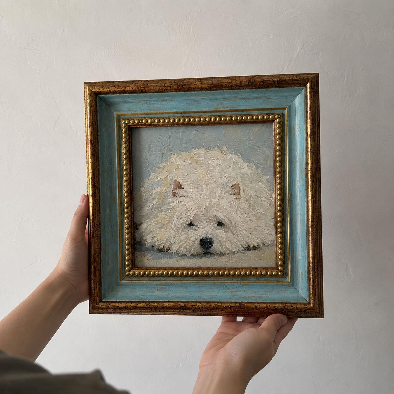 Resting Westie Oil Painting – West Highland Terrier Wall Art - Image 7