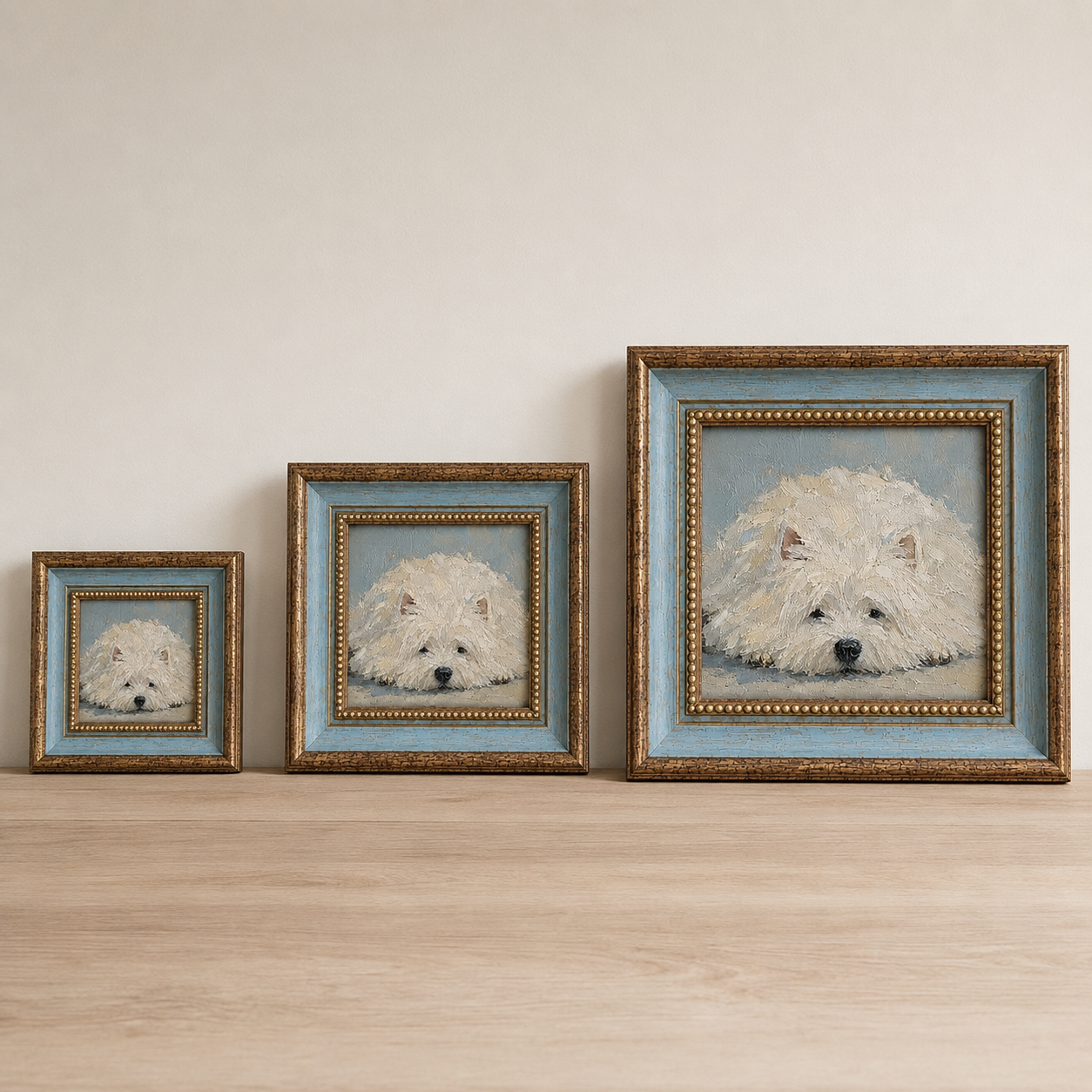 Resting Westie Oil Painting – West Highland Terrier Wall Art - Image 8