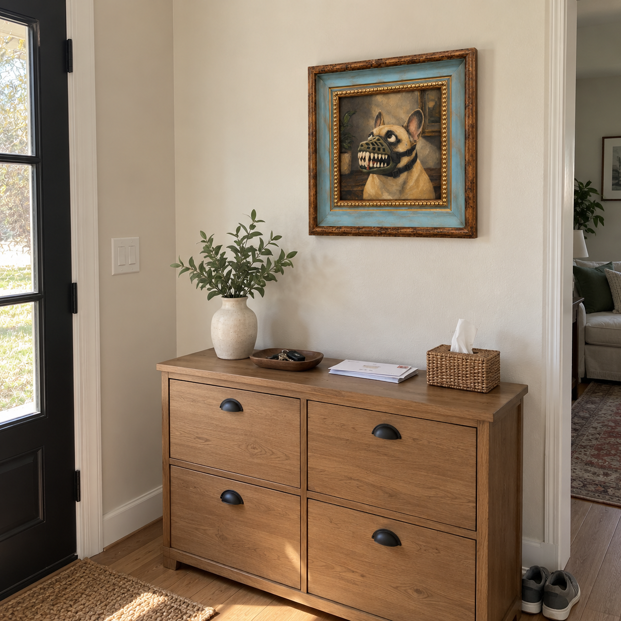 French Bulldog Monster Oil Painting – Spooky Halloween Wall Art - Image 6
